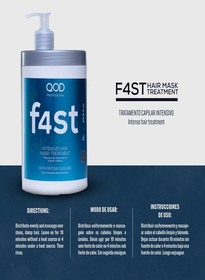 QoD PRO Fast Hair Treatment Mask, Instant Hydration in Just 4 minutes, Silky Smooth Touch, Lightweight Anti-Frizz with Hydrolyzed Proteins & Murumuru Butter for All Hair Types, 33.8 fl oz (1000ml) - Image 3